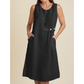 🌺Summer Hot Sale 50% OFF💐Women's Button Pocket Sleeveless Dress