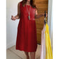 🌺Summer Hot Sale 50% OFF💐Women's Button Pocket Sleeveless Dress