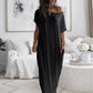 🔥Last Day 50% Discount💃Women's Summer Casual Loose Solid Color Short-Sleeve Long Dress