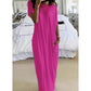 🔥Last Day 50% Discount💃Women's Summer Casual Loose Solid Color Short-Sleeve Long Dress