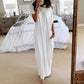 🔥Last Day 50% Discount💃Women's Summer Casual Loose Solid Color Short-Sleeve Long Dress