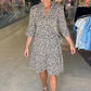 🌺Summer Hot Sale 50% OFF💜Women's Trendy Leopard Print V-Neck Loose Fit Dress