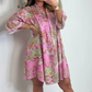 🌺Summer Hot Sale 50% OFF💐Women's Paisley Print Pink Mini Dress