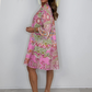 🌺Summer Hot Sale 50% OFF💐Women's Paisley Print Pink Mini Dress