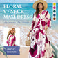 🔥Summer Hot Sale 50% OFF!!💃Women’s Floral V-Neck Maxi Dress