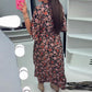 💃Time-limited Special 50%OFF⏰V-neck Printed Maxi Dress with 3/4 Sleeves