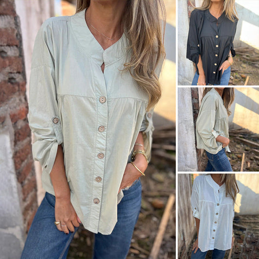 ✨Hot Sale 50% OFF🌿Women’s Long Sleeve Button-Down Shirt