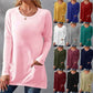 ⏰Early Autumn Sales 50% OFF🍂Women Casual Long Sleeve T-Shirt with Round Neck Pocket