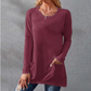 ⏰Early Autumn Sales 50% OFF🍂Women Casual Long Sleeve T-Shirt with Round Neck Pocket