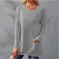 ⏰Early Autumn Sales 50% OFF🍂Women Casual Long Sleeve T-Shirt with Round Neck Pocket