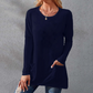 ⏰Early Autumn Sales 50% OFF🍂Women Casual Long Sleeve T-Shirt with Round Neck Pocket