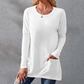 ⏰Early Autumn Sales 50% OFF🍂Women Casual Long Sleeve T-Shirt with Round Neck Pocket