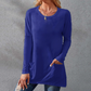 ⏰Early Autumn Sales 50% OFF🍂Women Casual Long Sleeve T-Shirt with Round Neck Pocket
