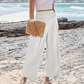 🎉Hot Sale 50% OFF🌸Women's High-Waisted Straight-Leg Linen Cropped Pants