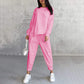 ⏰Limited Time Offer 50% OFF💛Women Long-Sleeve Irregular Hem Sweatshirts & Pants Set