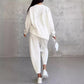 ⏰Limited Time Offer 50% OFF💛Women Long-Sleeve Irregular Hem Sweatshirts & Pants Set