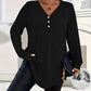 🎉🛍️HOT SALE 50% OFF🌸Women's Buttoned V-Neck Long Sleeve Top