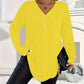 🎉🛍️HOT SALE 50% OFF🌸Women's Buttoned V-Neck Long Sleeve Top