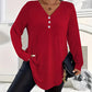🎉🛍️HOT SALE 50% OFF🌸Women's Buttoned V-Neck Long Sleeve Top