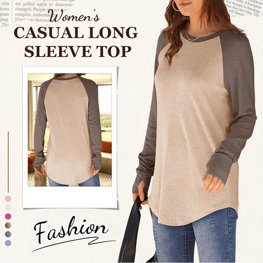 🍂🎉Autumn Hot Sale 49% OFF🔥Women's Casual Long Sleeve Round Neck Top✈️Buy 2 Free Shipping