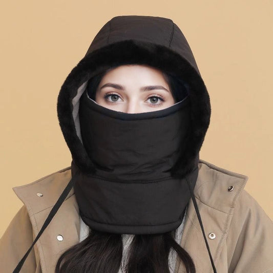 🧣 BUY 2 GET 1 FREE! ❄️ Plush-Lined Thermal Hat with Face Mask - Full Head & Face Protection for Extreme Cold, Unisex Comfort for Skiing/Mountaineering 🏔️🔥