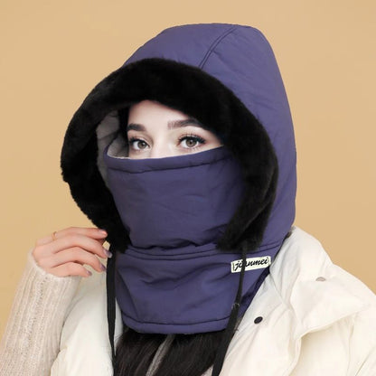🧣 BUY 2 GET 1 FREE! ❄️ Plush-Lined Thermal Hat with Face Mask - Full Head & Face Protection for Extreme Cold, Unisex Comfort for Skiing/Mountaineering 🏔️🔥