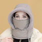 🧣 BUY 2 GET 1 FREE! ❄️ Plush-Lined Thermal Hat with Face Mask - Full Head & Face Protection for Extreme Cold, Unisex Comfort for Skiing/Mountaineering 🏔️🔥