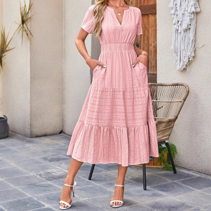 🍂Final Reductions – Lowest Price of the Year! ⬇️WOMENS SUMMER LIGHTWEIGHT SHORT SLEEVE MIDI MAXI DRESSES(BUY 2 FREE SHIPPING)