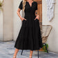 🍂Final Reductions – Lowest Price of the Year! ⬇️WOMENS SUMMER LIGHTWEIGHT SHORT SLEEVE MIDI MAXI DRESSES(BUY 2 FREE SHIPPING)