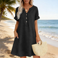 🌺Summer Hot Sale 50% OFF💐🥳Women's V-Neck Tunic Dress – Relaxed Fit, Pockets & Breathable