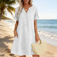 🌺Summer Hot Sale 50% OFF💐🥳Women's V-Neck Tunic Dress – Relaxed Fit, Pockets & Breathable