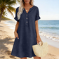 🌺Summer Hot Sale 50% OFF💐🥳Women's V-Neck Tunic Dress – Relaxed Fit, Pockets & Breathable