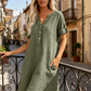 🌺Summer Hot Sale 50% OFF💐🥳Women's V-Neck Tunic Dress – Relaxed Fit, Pockets & Breathable