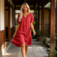 🌺Summer Hot Sale 50% OFF💐🥳Women's V-Neck Tunic Dress – Relaxed Fit, Pockets & Breathable