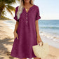 🌺Summer Hot Sale 50% OFF💐🥳Women's V-Neck Tunic Dress – Relaxed Fit, Pockets & Breathable
