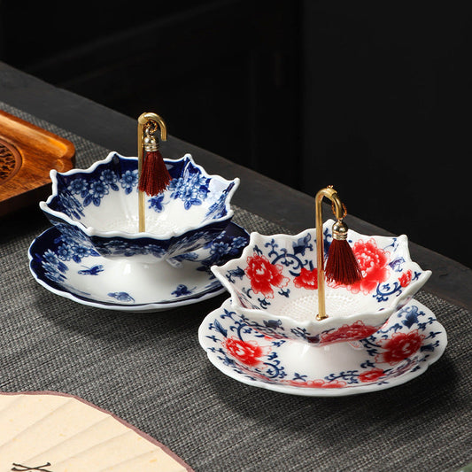 🔥Limited-Time 60% OFF! 🎁Umbrella-Shaped Ceramic Tea Strainer Set | A Whimsical Gift For Tea Lovers! 💝🍵