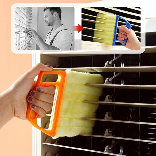 🖤Black Friday Hot Sale 50% OFF 🪟 7-Finger Window Blind Cleaner Brush, Washable Microfiber Duster for Venetian Blinds, Air Conditioner Vents & Window Tracks🧹