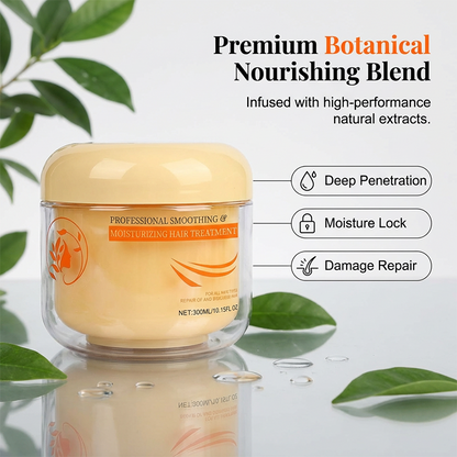 ⏳Limited-time 60% off ⏰ Professional Smoothing Moisturizing Hair Mask | Repair Dry Damaged Hair, Reduce Frizz for Silky‑Smooth Hair🪄