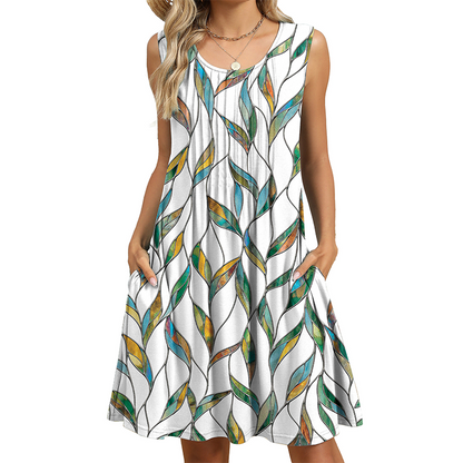 ⏰ LIMITED TIME 50% OFF! 👗✨ Women's Casual Loose Fit Sleeveless Dress – Flowy, Breezy & Figure-Flattering with Side Pockets ☀️🌴