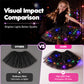 🏆 Last Day 50%OFF!🎁LED Light Up Sequin Tutu Skirt Star Mesh Princess Skirt for Girls