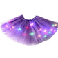 🏆 Last Day 50%OFF!🎁LED Light Up Sequin Tutu Skirt Star Mesh Princess Skirt for Girls