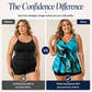 Plus Size Two Piece Tankini Set with Swim Shorts for Women