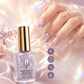 📢📢Buy 1 get 1 free !! 💅 Glossy Mirror Nail Strengthener, Keratin & Vitamins Quick‑Dry Shiny Nail Polish, Repair Damaged Nails Purple Pink Nail Care 10ML
