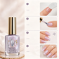 📢📢Buy 1 get 1 free !! 💅 Glossy Mirror Nail Strengthener, Keratin & Vitamins Quick‑Dry Shiny Nail Polish, Repair Damaged Nails Purple Pink Nail Care 10ML