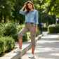 🌺Summer Hot Sale 50% OFF👖Women’s High‑Waist Cargo Capri Pants, Comfort Casual Cropped Trousers