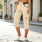 🌺Summer Hot Sale 50% OFF👖Women’s High‑Waist Cargo Capri Pants, Comfort Casual Cropped Trousers