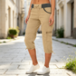 🌺Summer Hot Sale 50% OFF👖Women’s High‑Waist Cargo Capri Pants, Comfort Casual Cropped Trousers