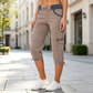 🌺Summer Hot Sale 50% OFF👖Women’s High‑Waist Cargo Capri Pants, Comfort Casual Cropped Trousers