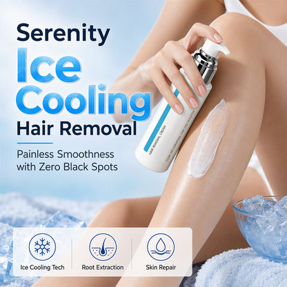 ❄️Limited-Time BUY 1 GET 1 FREE !!✨Ice Cooling Hair Removal Cream for Sensitive Skin, Painless Body Depilatory Cream for Legs, Arms & Bikini Area