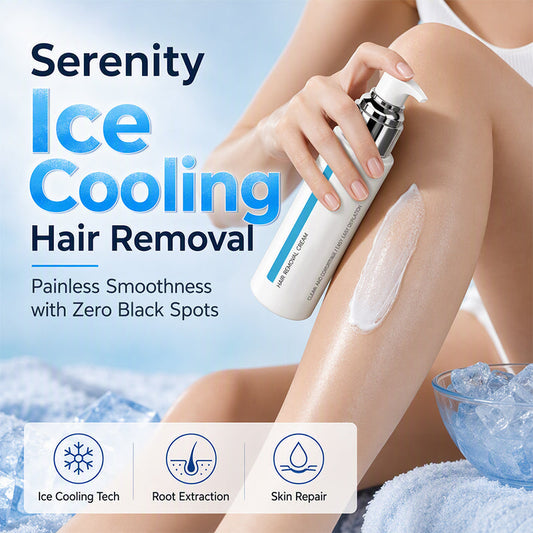 ❄️Limited-Time BUY 1 GET 1 FREE !!✨Ice Cooling Hair Removal Cream for Sensitive Skin, Painless Body Depilatory Cream for Legs, Arms & Bikini Area